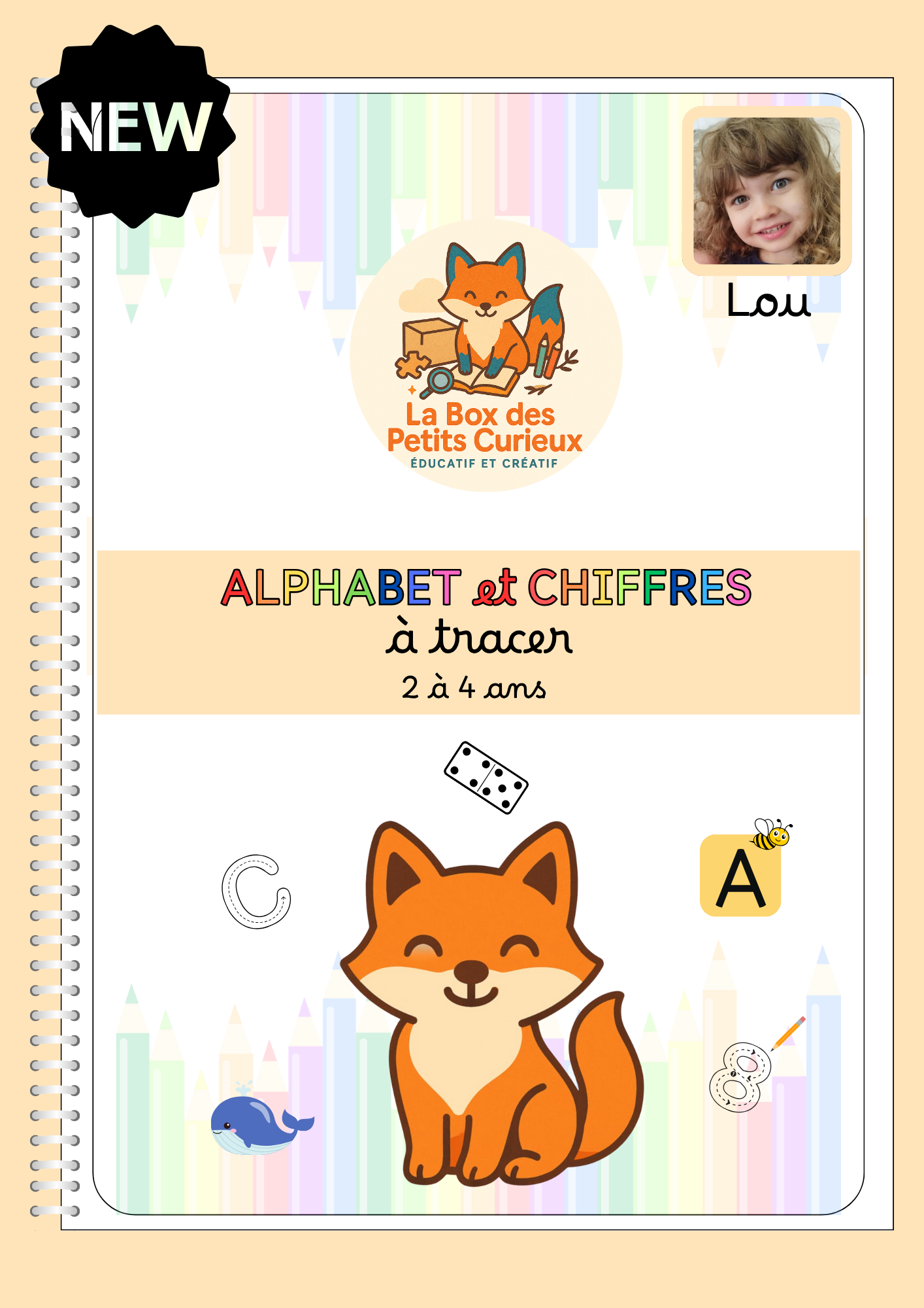 2-4 ANS Livret d'activités L'alphabet et les chiffres à tracer (Box Des chiffres et des lettres)
