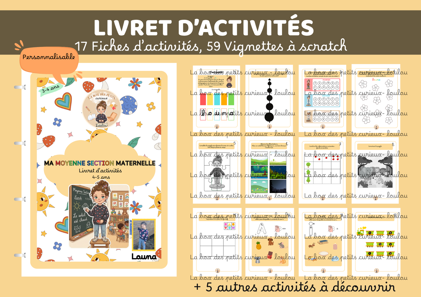 Livret d'activités 4-5 ans  - Ma moyenne section maternelle (Box Mission Moyenne section)