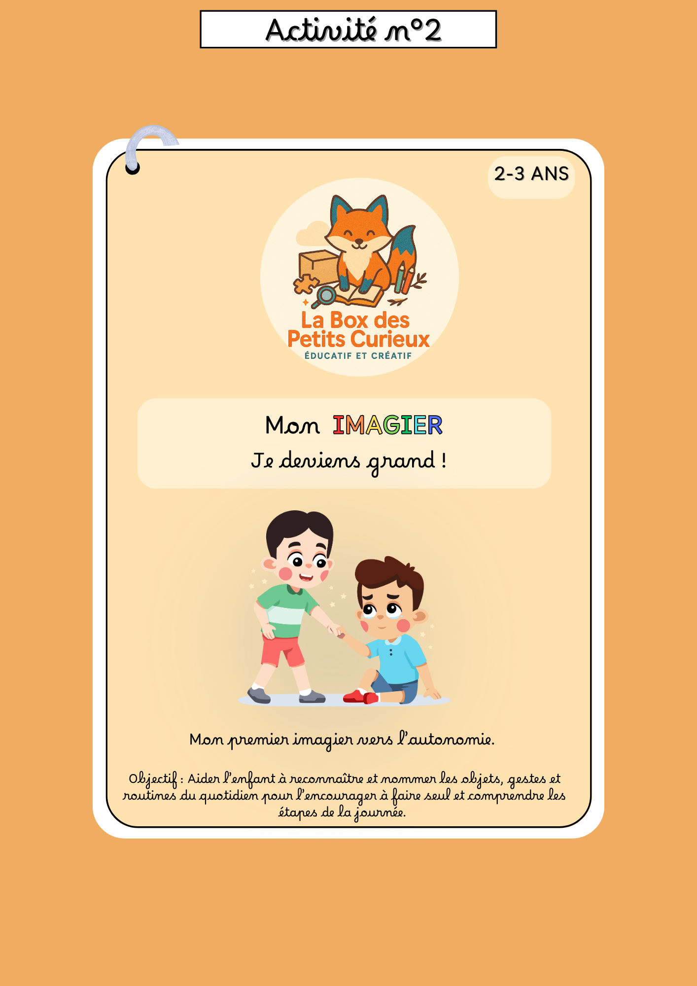 LA BOX DES 2-3 ANS - Petits pas vers la Maternelle