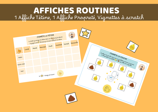 Affiches 2 ans et +- Propreté et tétine