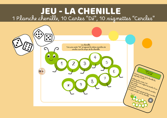 Mini Jeu - La chenille, pour apprendre à compter