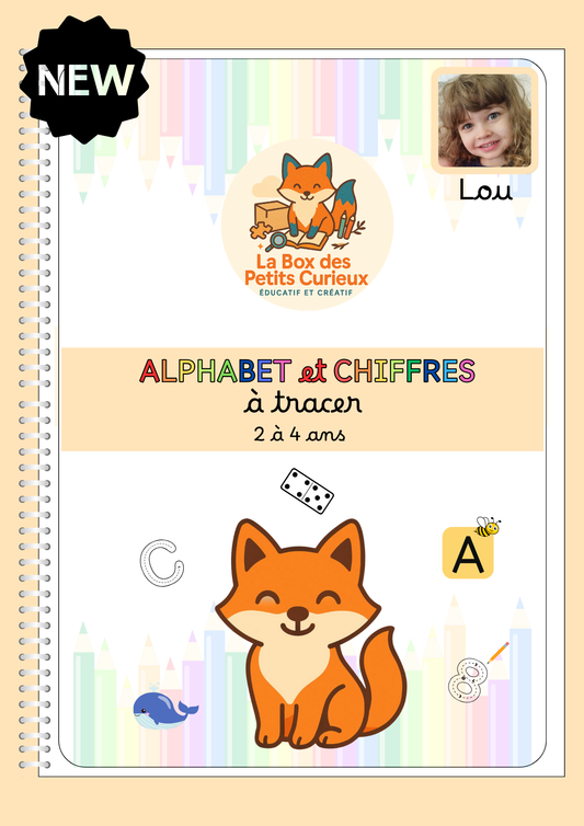 2-4 ANS Livret d'activités L'alphabet et les chiffres à tracer (Box Des chiffres et des lettres)