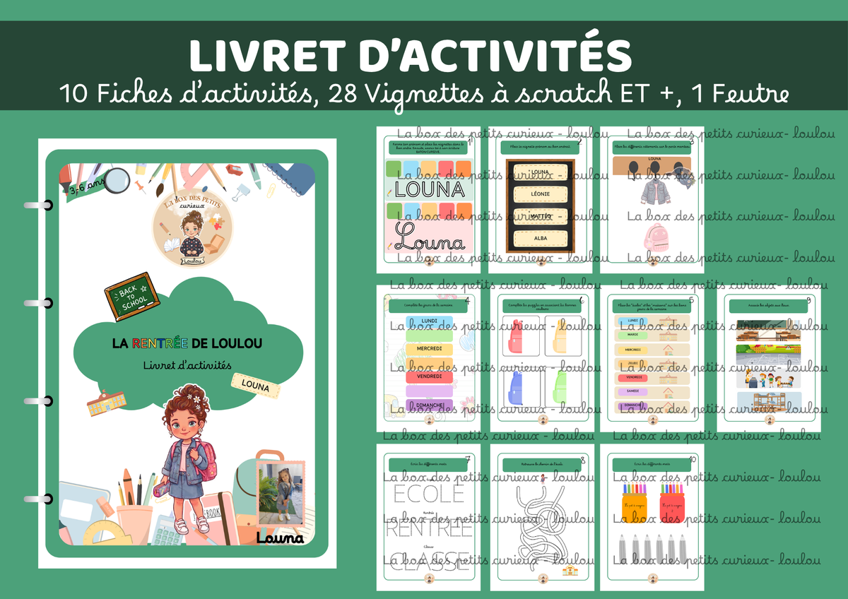 Livret d'activités 3-6 ans -La Rentrée de loulou