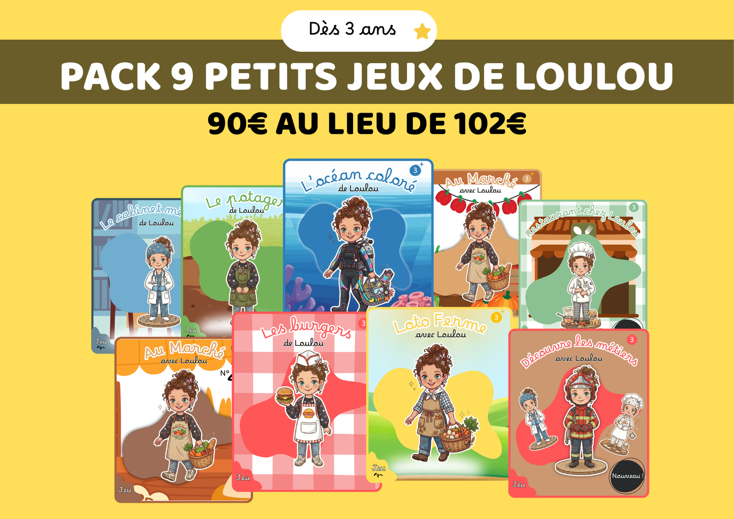 PACK LES 9 PETITS JEUX DE LOULOU