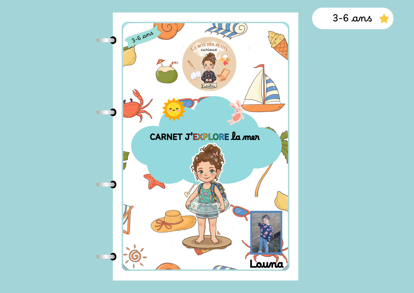 Livret d'activités 3-6 ans - Carnet J'explore la mer (Box Mission bord de mer)