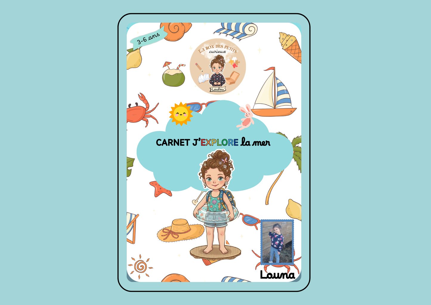Livret d'activités 3-6 ans - Carnet J'explore la mer (Box Mission bord de mer)