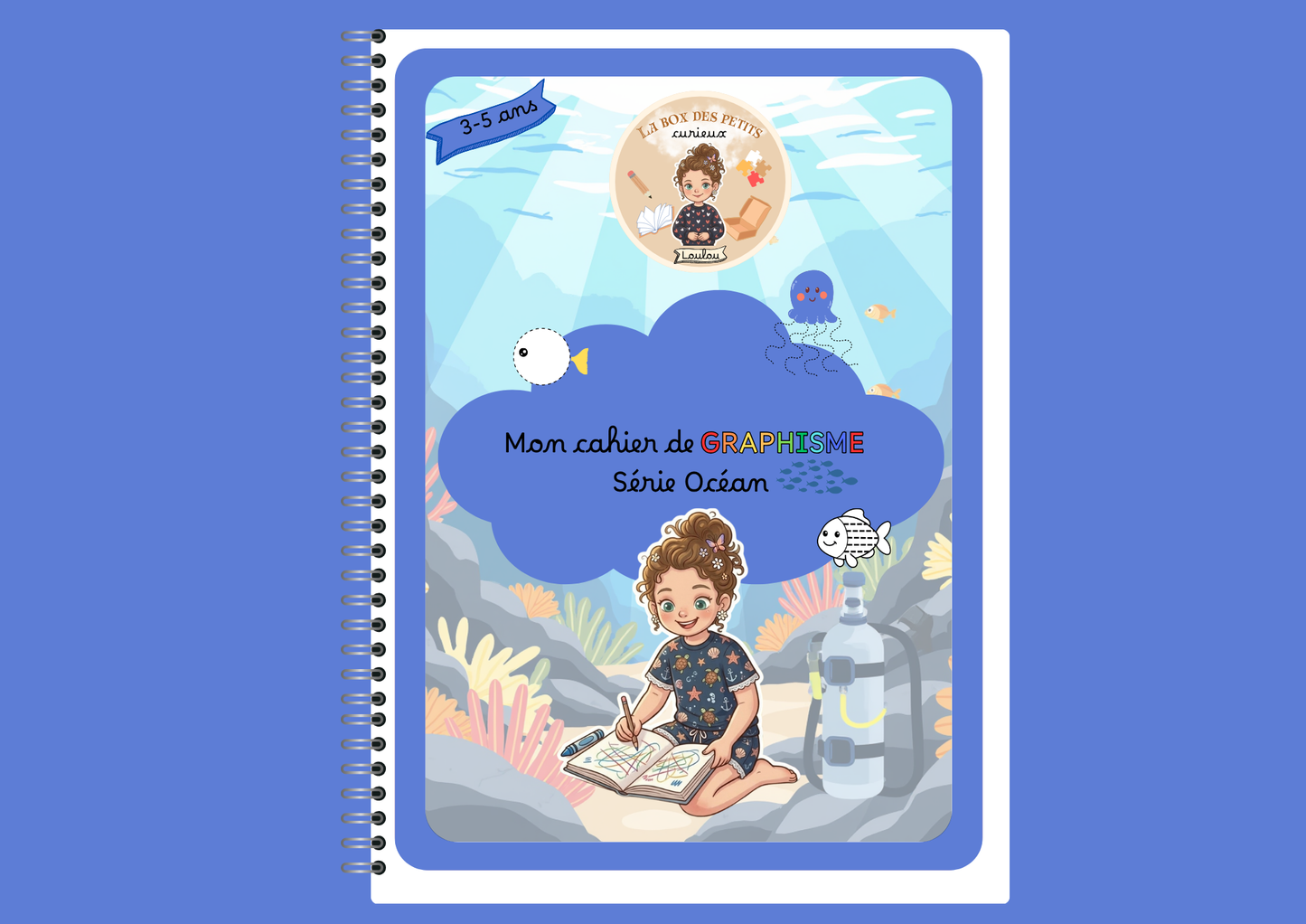 Livret d'activités 3-6 ans - Mon cahier de graphisme (Box Graphisme et océan)