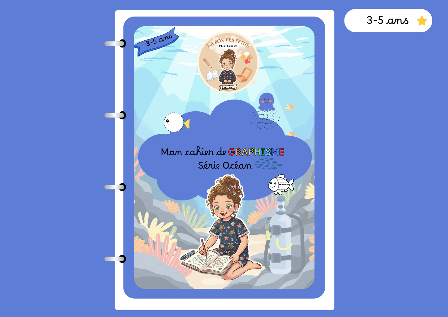 Livret d'activités 3-6 ans - Mon cahier de graphisme (Box Graphisme et océan)