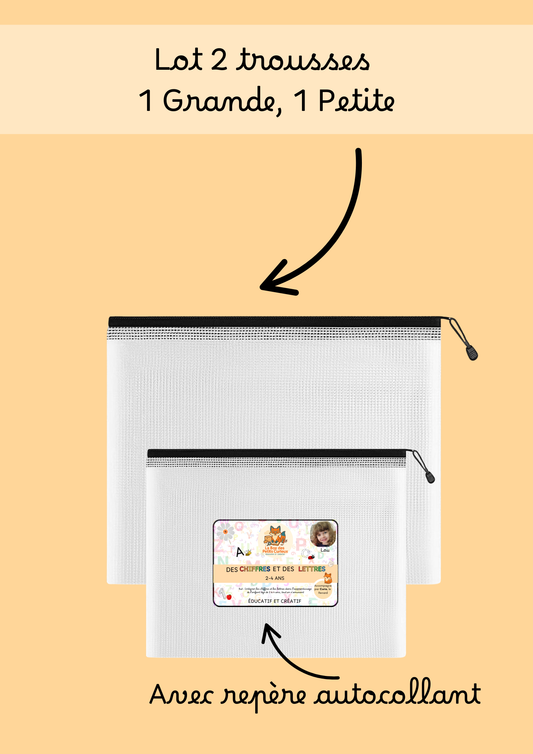 Lot 2 trousses A4/A5 personnalisées