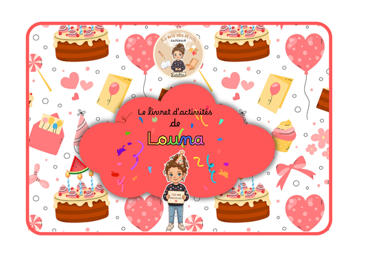 Livret d'activités 2-5 ans, Busy book personnalisé -INEDIT