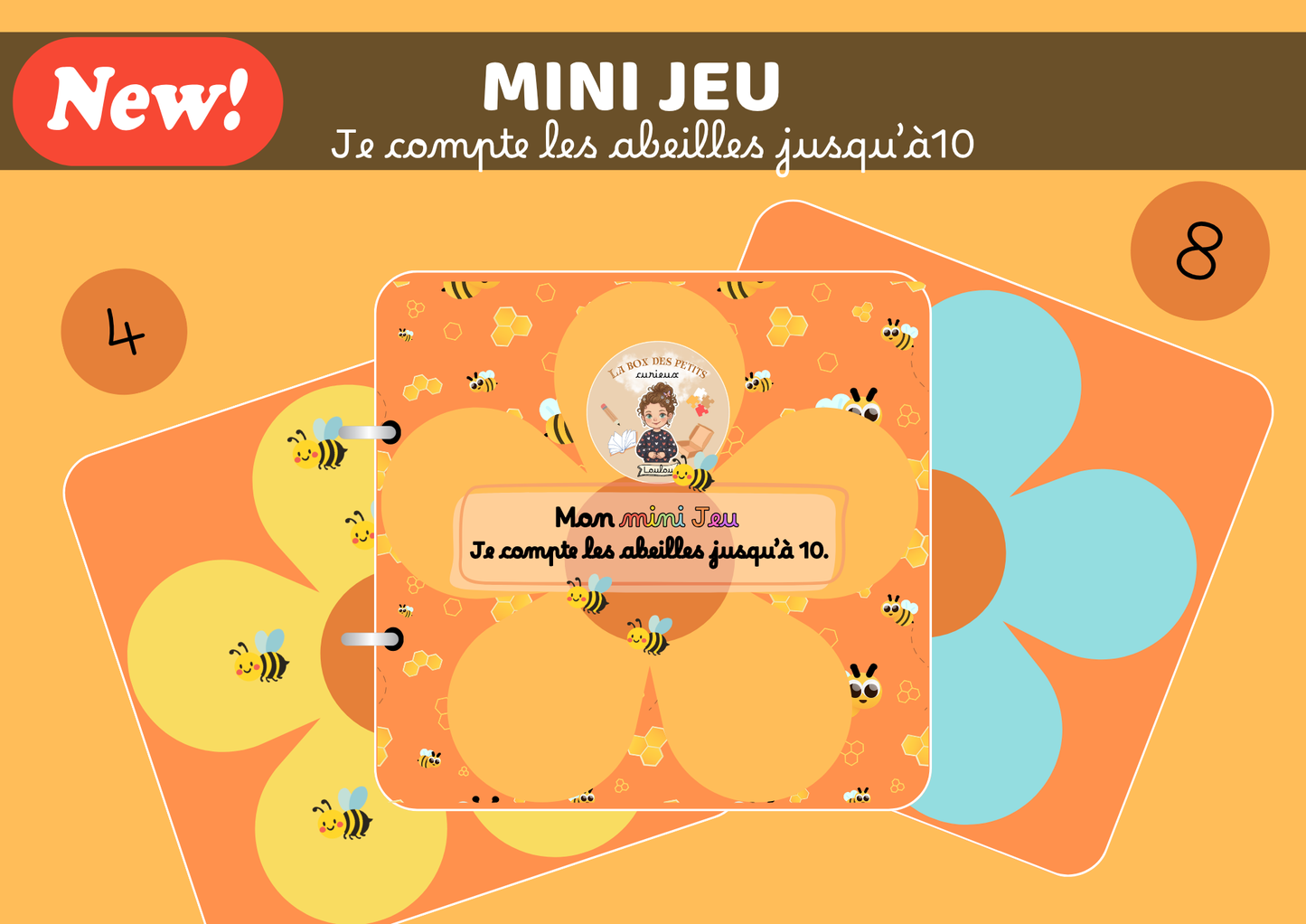 Mini jeu - Je compte les abeilles jusqu'à 10
