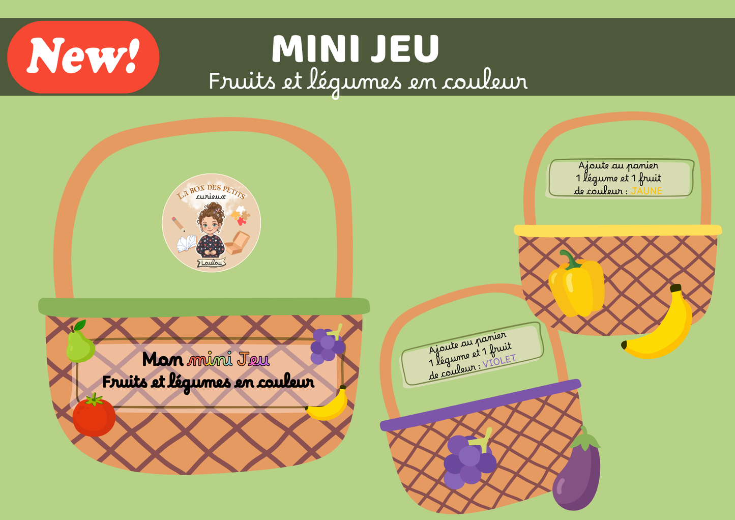 Mini jeu - Fruits et légumes en couleur