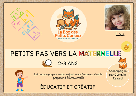 LA BOX DES 2-3 ANS - Petits pas vers la Maternelle