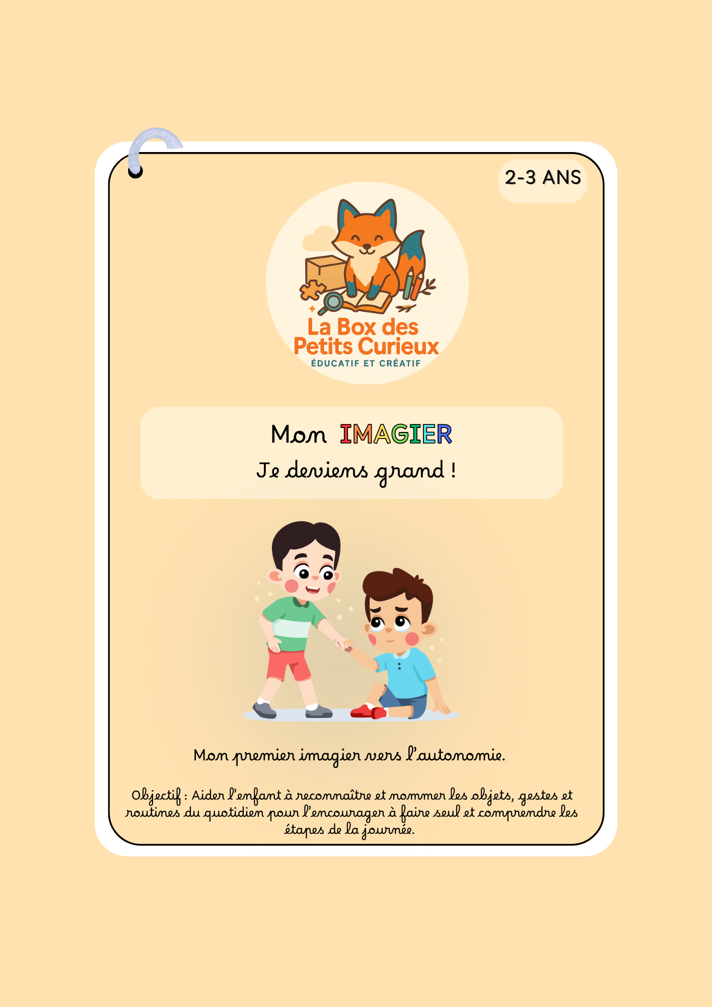 2ANS+ IMAGIER - Je deviens grand - BOX Petits pas vers la maternelle