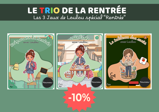 Jeu PACK - Le trio de la Rentrée - 3 ans et +
