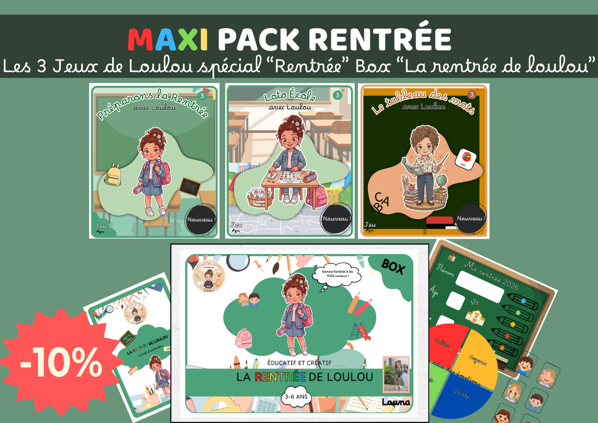 PACK Rentrée 3-6 ans - Maxi Pack Rentrée