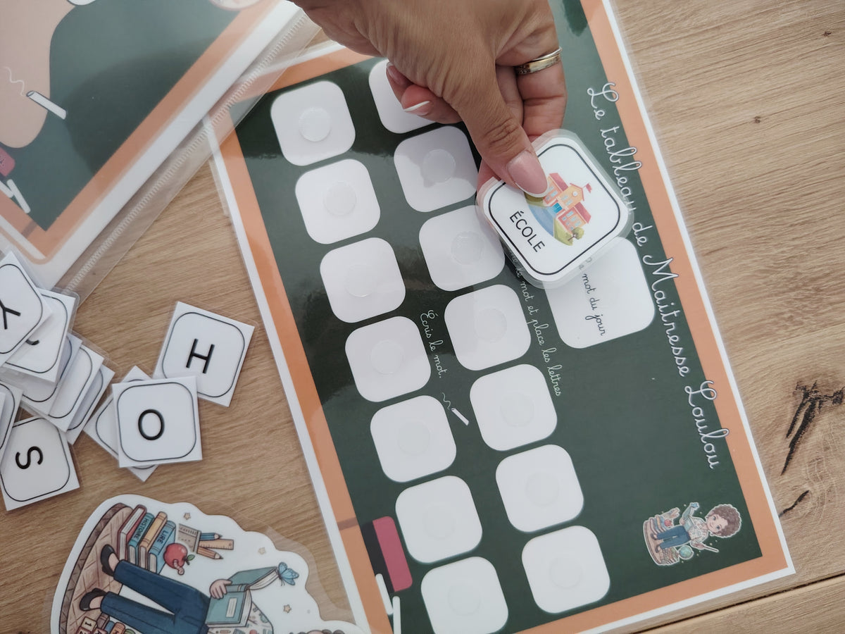 Jeu - Le tableau des mots - 3 ans et +