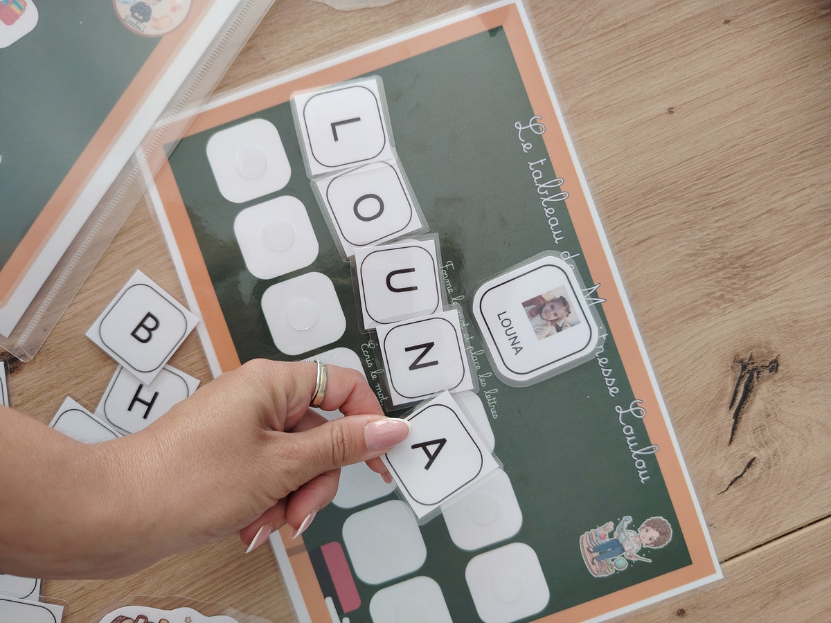 Jeu - Le tableau des mots - 3 ans et +