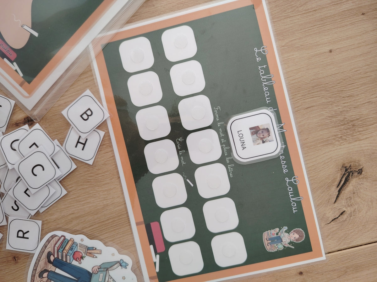 Jeu - Le tableau des mots - 3 ans et +