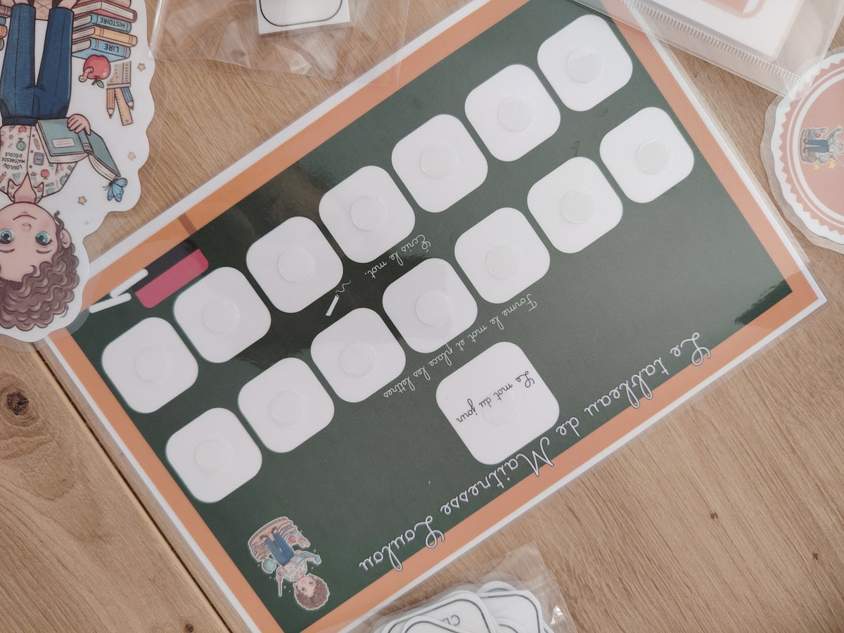 Jeu - Le tableau des mots - 3 ans et +